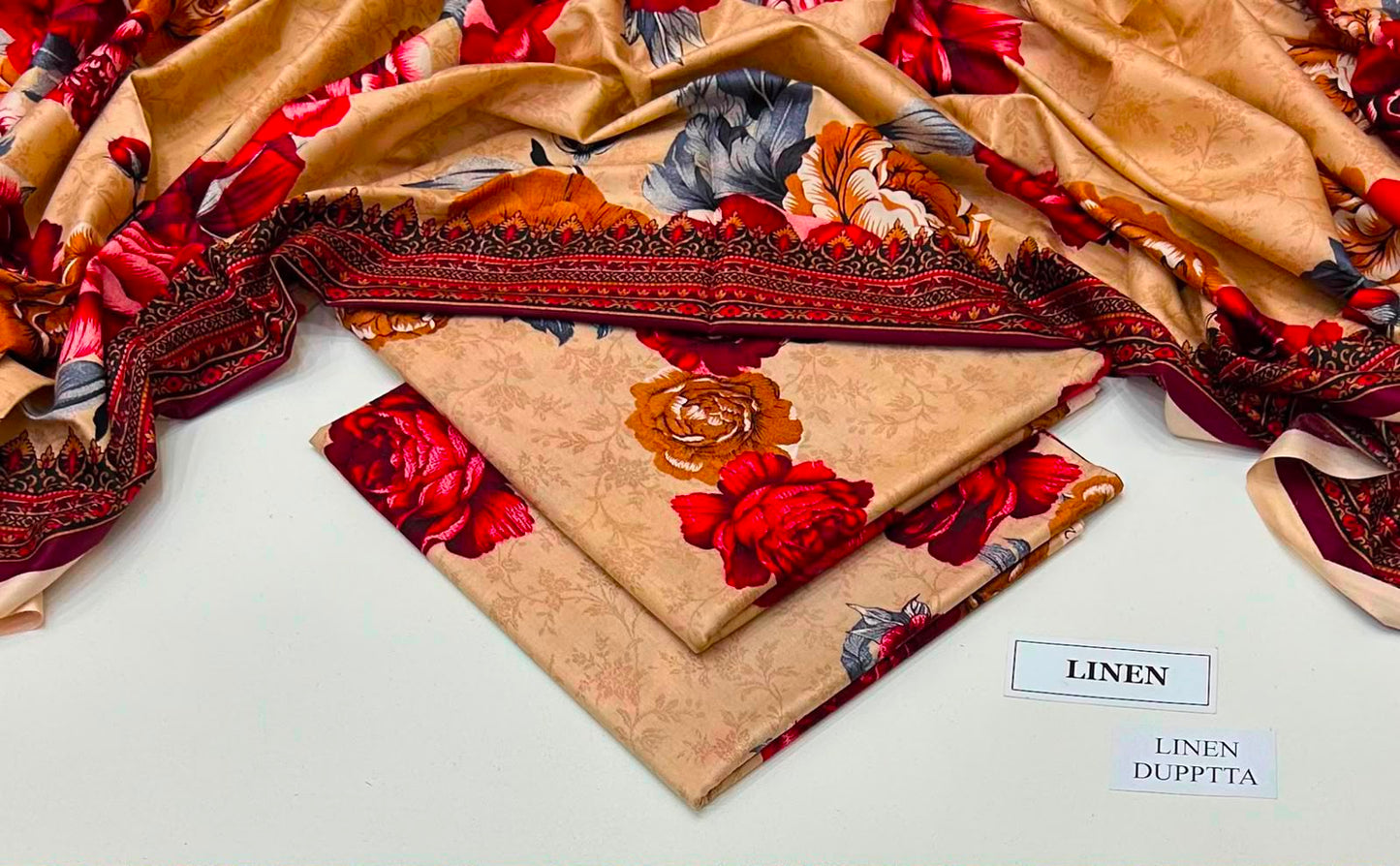 Premium Digital Printed Linen 3-Piece Suit 220-20