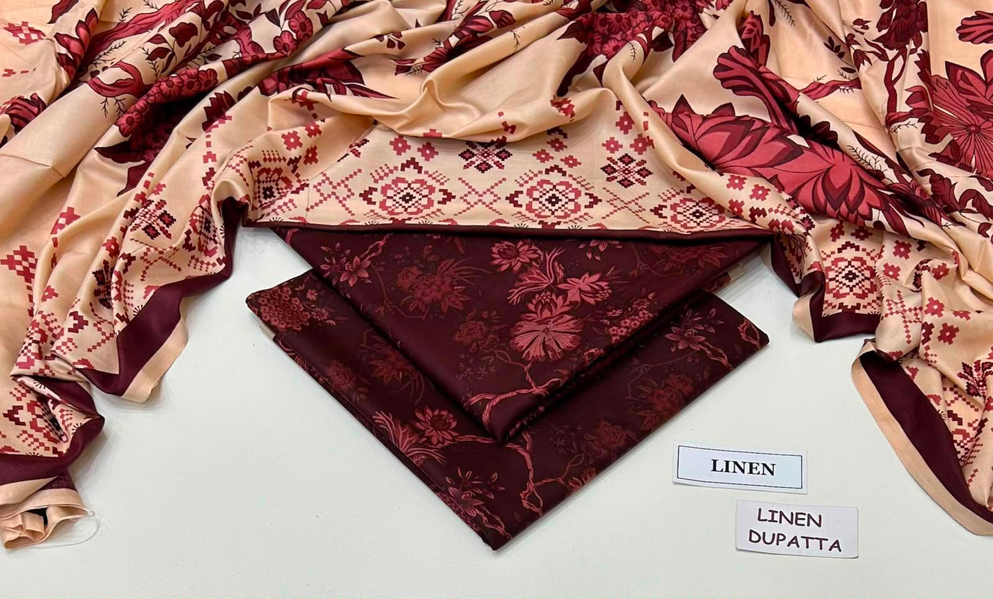 Premium Digital Printed Linen 3-Piece Suit 220-30