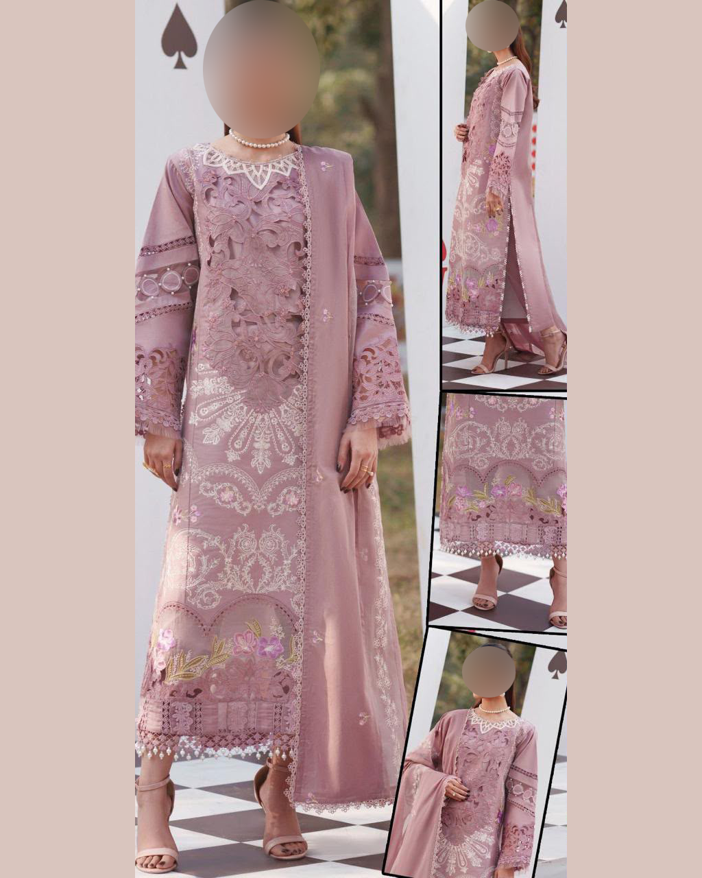 Parishay 3-Piece Luxury Embroidered Chikankari Lawn Suit 80MX001