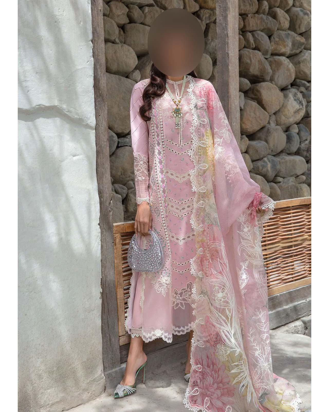 Crimson Luxury Chikankari Lawn 3-Piece Unstitched Suit