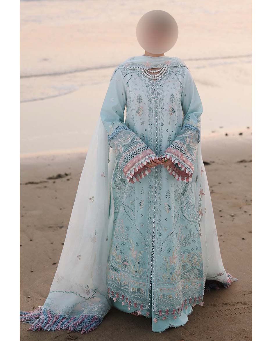 Qalamkar Luxury Chikankari Lawn 3-Piece Unstitched Suit 81MX001