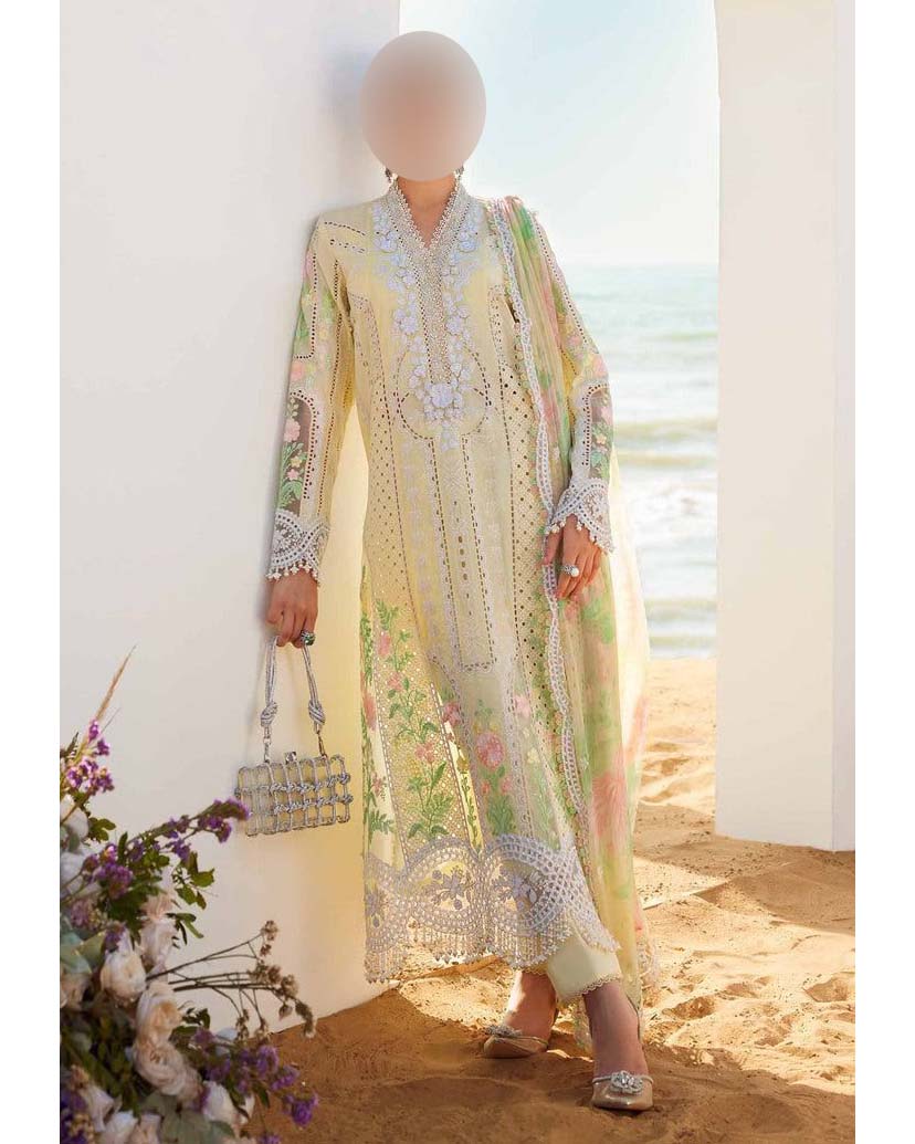 Maria B 3-Piece Luxury Embroidered Chikankari Lawn Suit 81MX0010