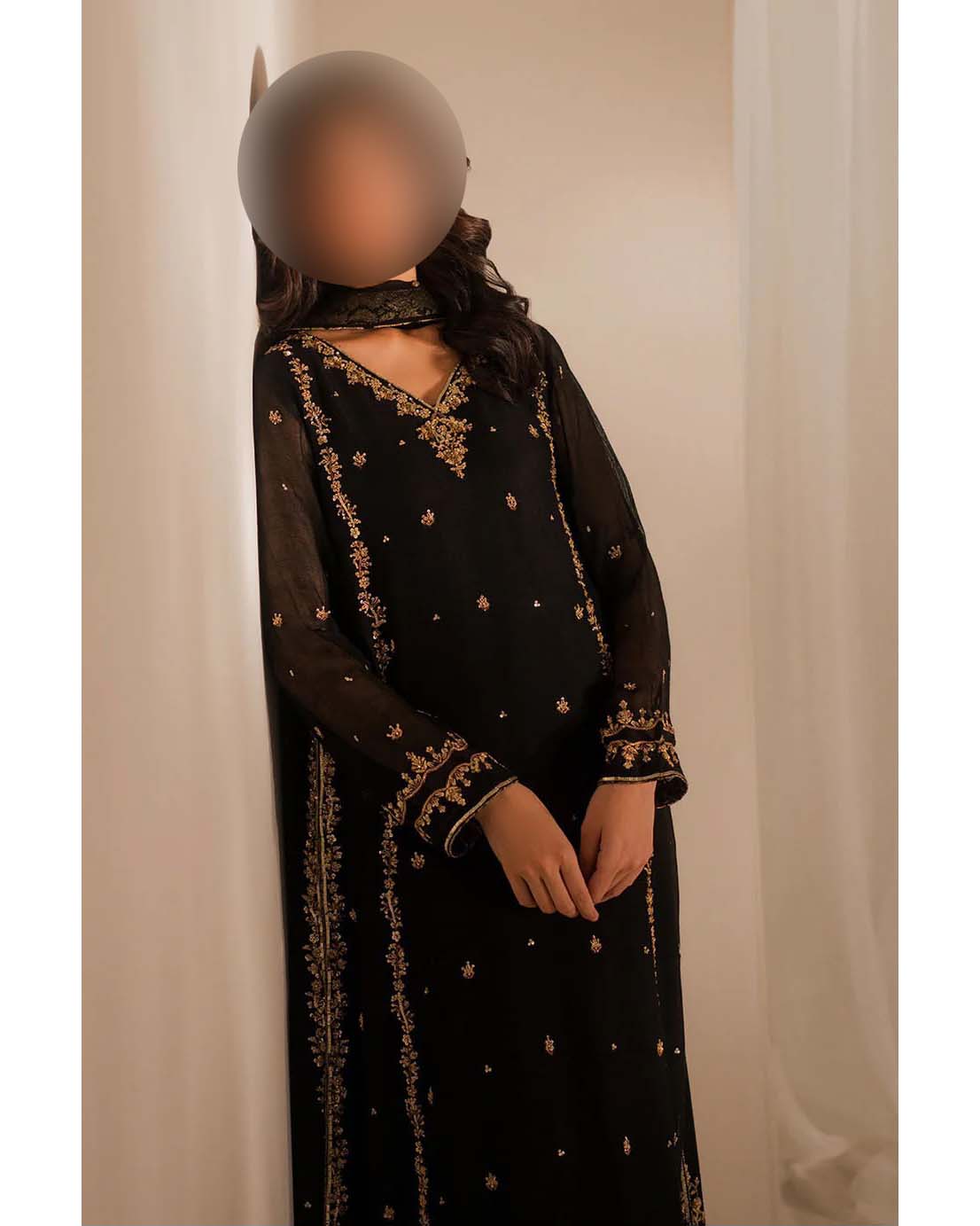Iznik Luxury Heavy Embroidered Chiffon 3-Piece Suit with Malai Trouser KS92
