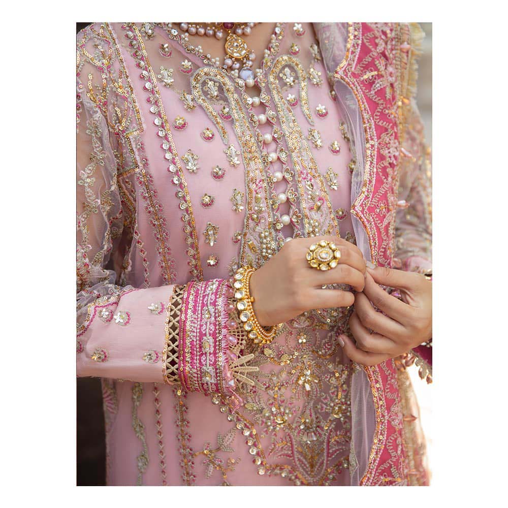 Afrozeh Bridal Collection Organza 3-Piece with Embroidered Dupatta Unstitched UP64
