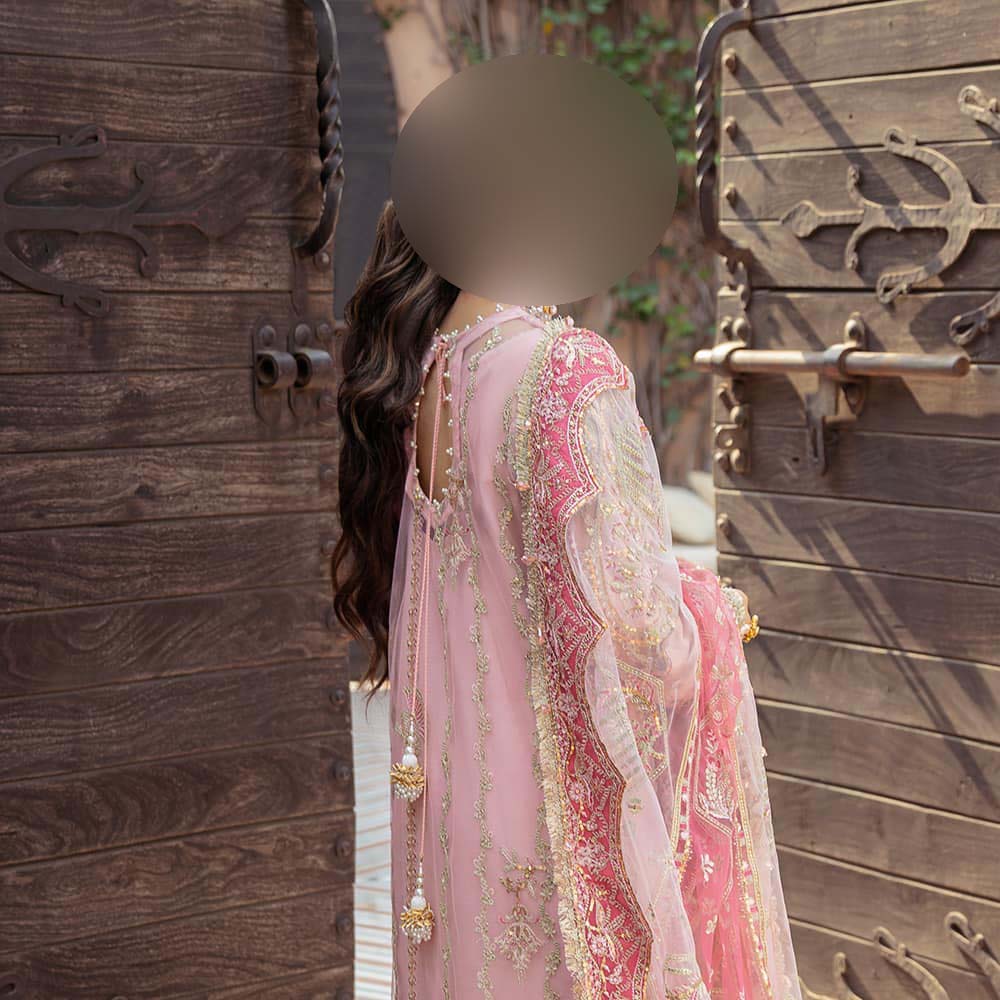 Afrozeh Bridal Collection Organza 3-Piece with Embroidered Dupatta Unstitched UP64