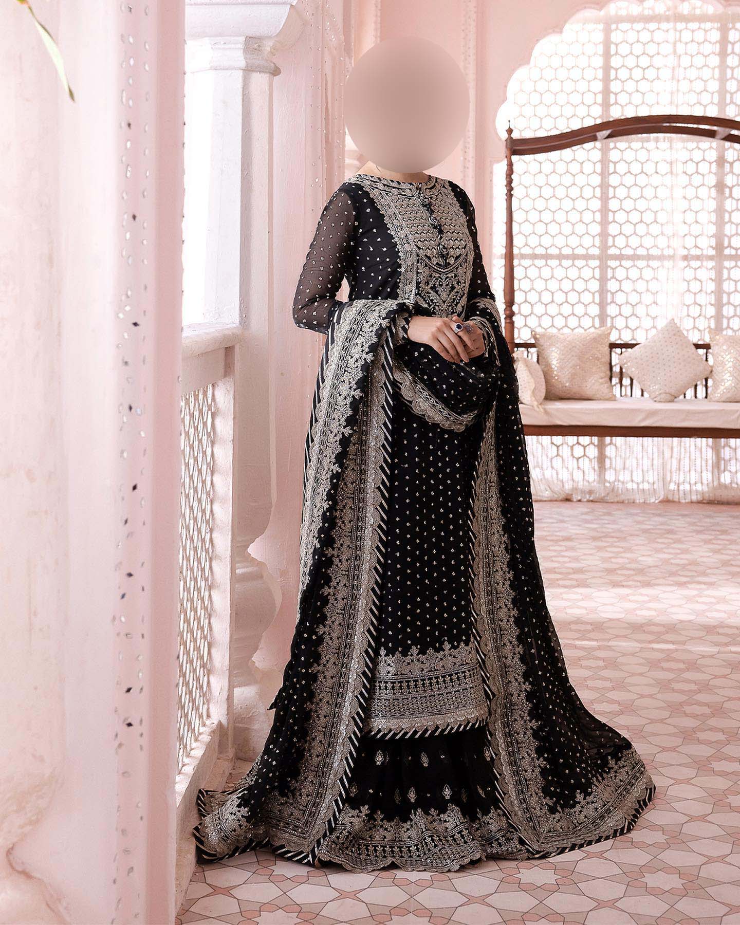 Asim Jofa Heavy Embroidered Chiffon 3-Piece Suite Unstitched UP133