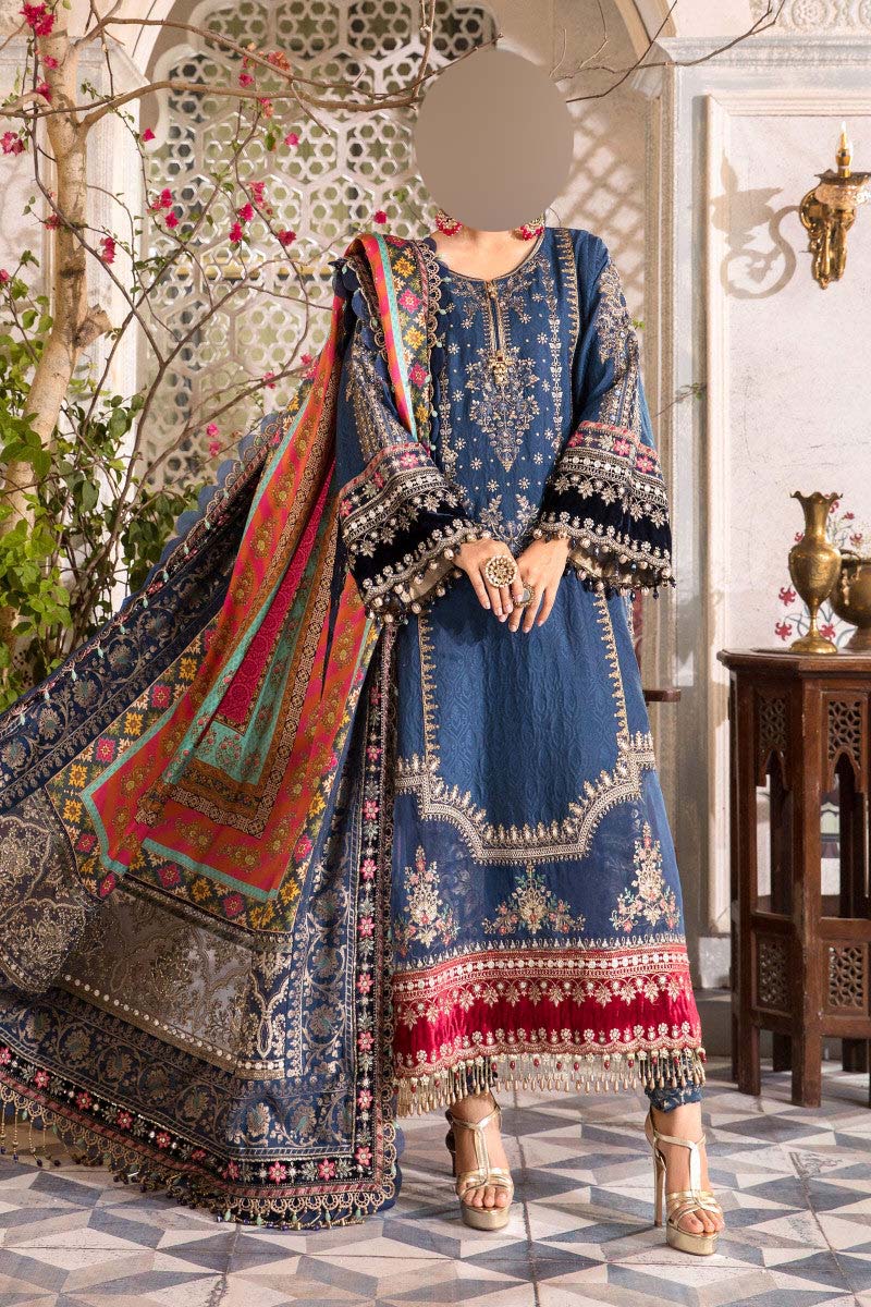 Maria B Heavy Embroidered Chiffon 3-Piece Unstitched Suite UP66