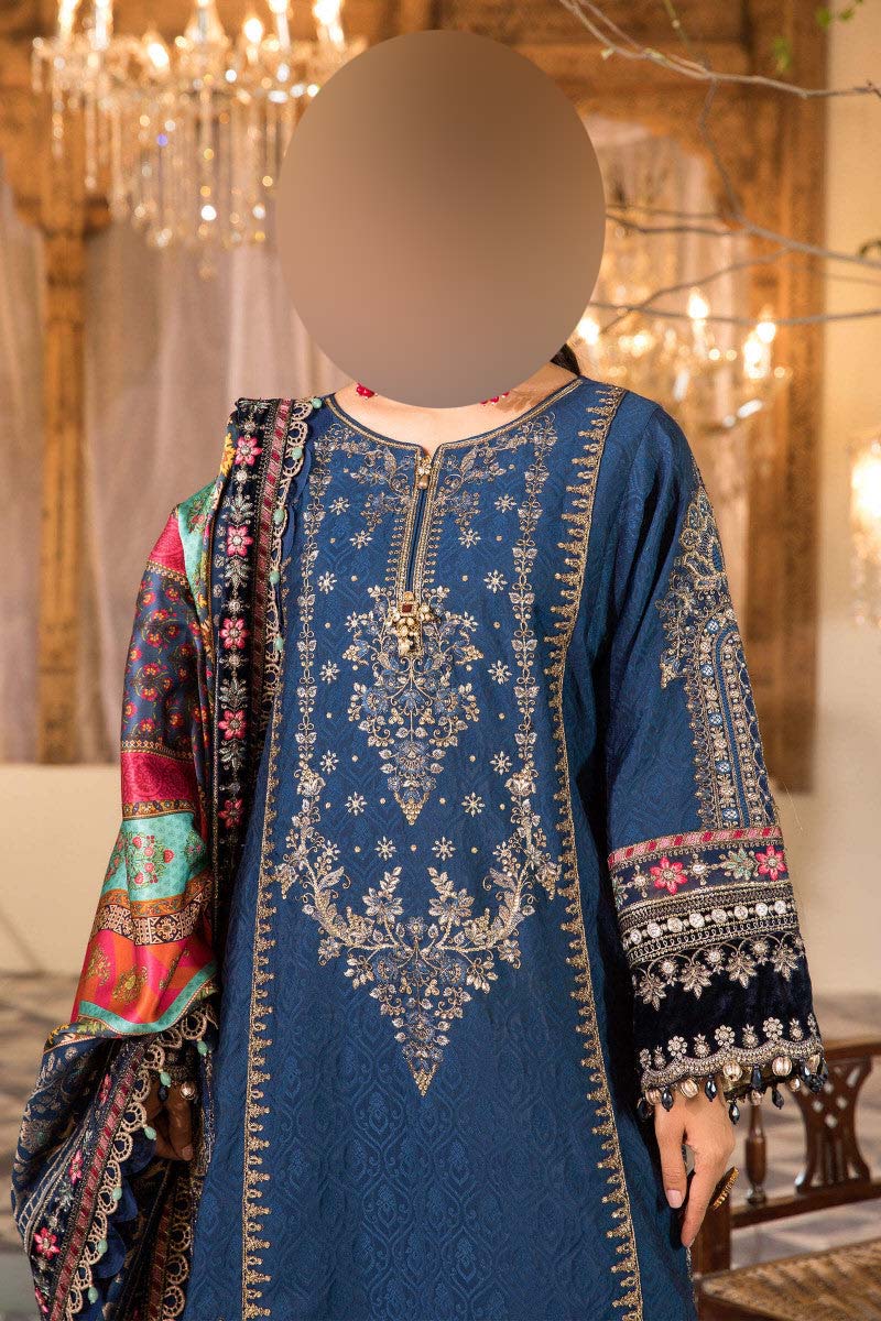 Maria B Heavy Embroidered Chiffon 3-Piece Unstitched Suite UP66