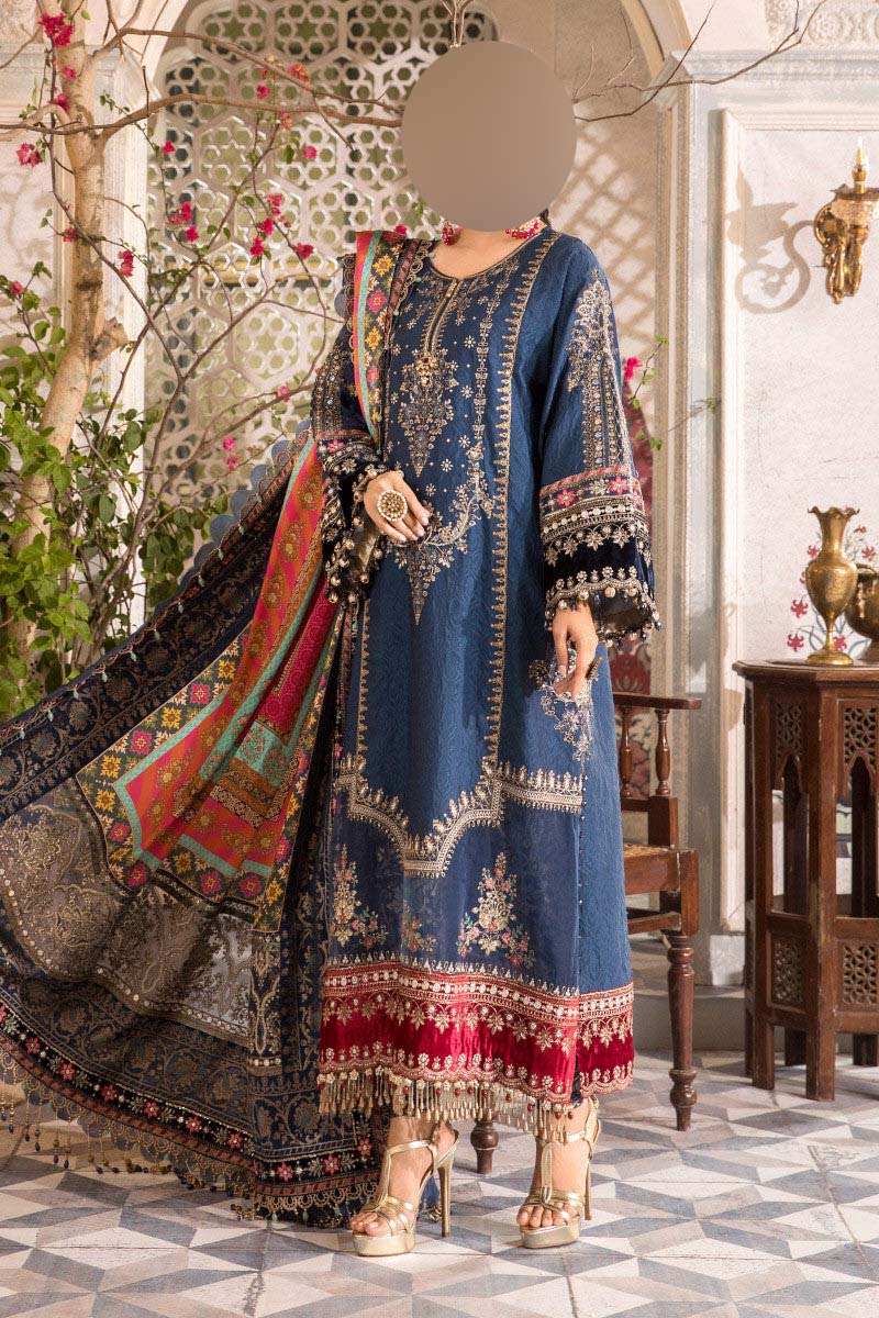 Maria B Heavy Embroidered Chiffon 3-Piece Unstitched Suite UP66