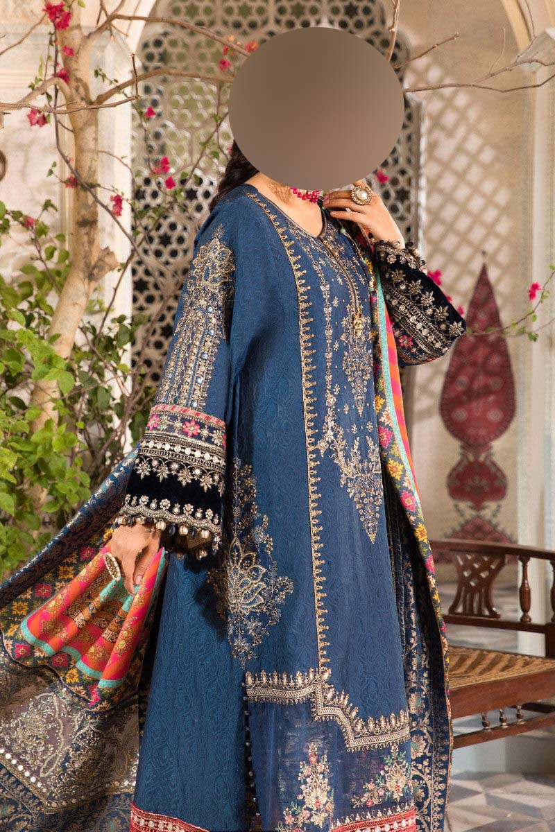 Maria B Heavy Embroidered Chiffon 3-Piece Unstitched Suite UP66