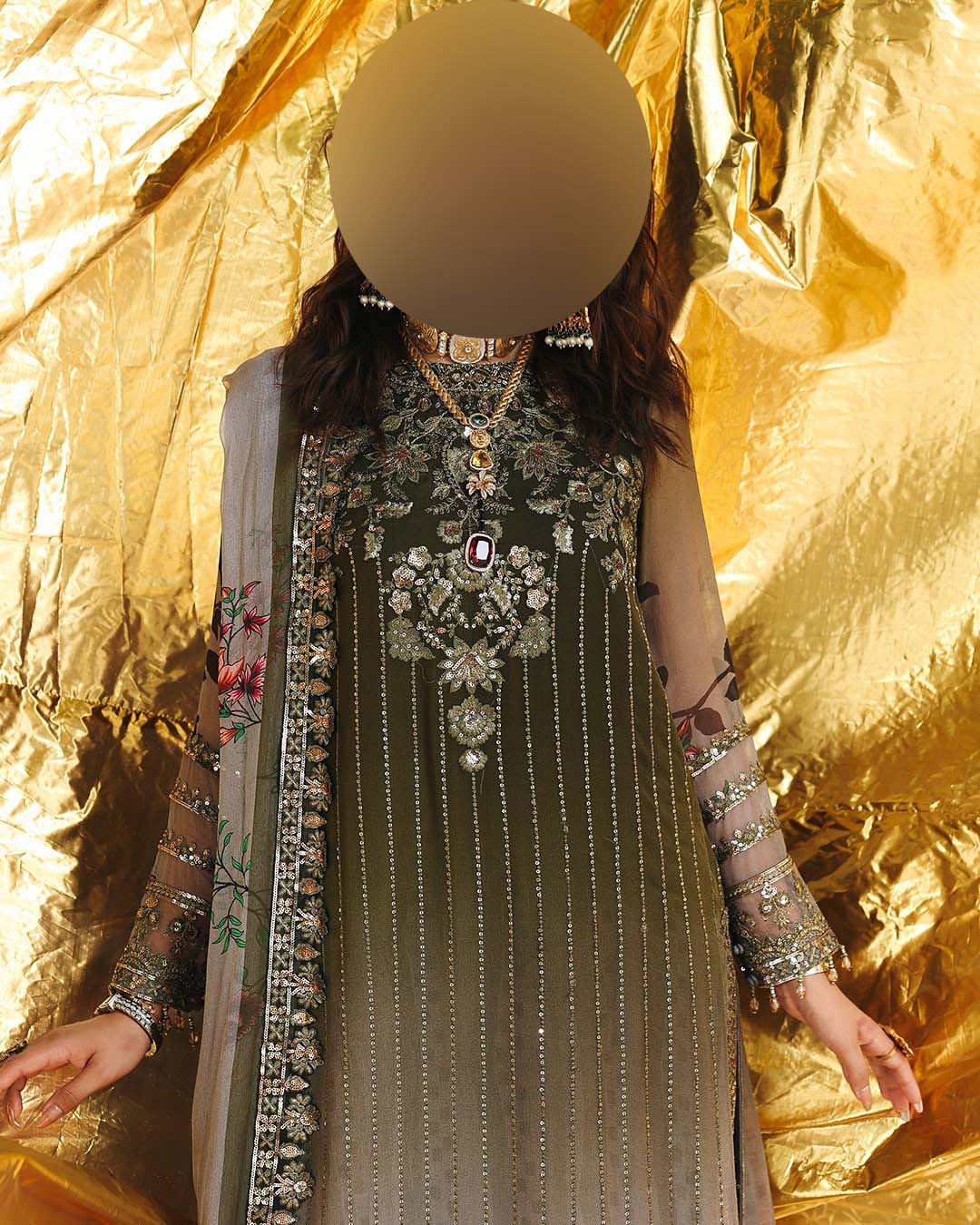 Charizma Chiffon 3-Piece with Digital Printed Chiffon Dupatta Unstitched IM43