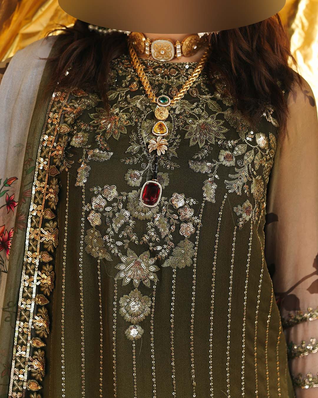 Charizma Chiffon 3-Piece with Digital Printed Chiffon Dupatta Unstitched IM43