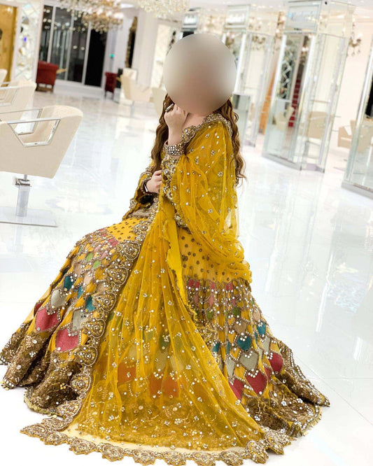 Kashee Designer Wedding Mayo Collection Heavy Embroidered Net Maxi with Dupatta Unstitched UP25