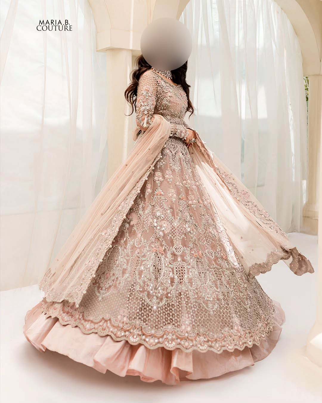Maria B Couture Luxury Net Maxi 3-Piece with Embroidered Dupatta & Silk Trouser Unstitched UP227