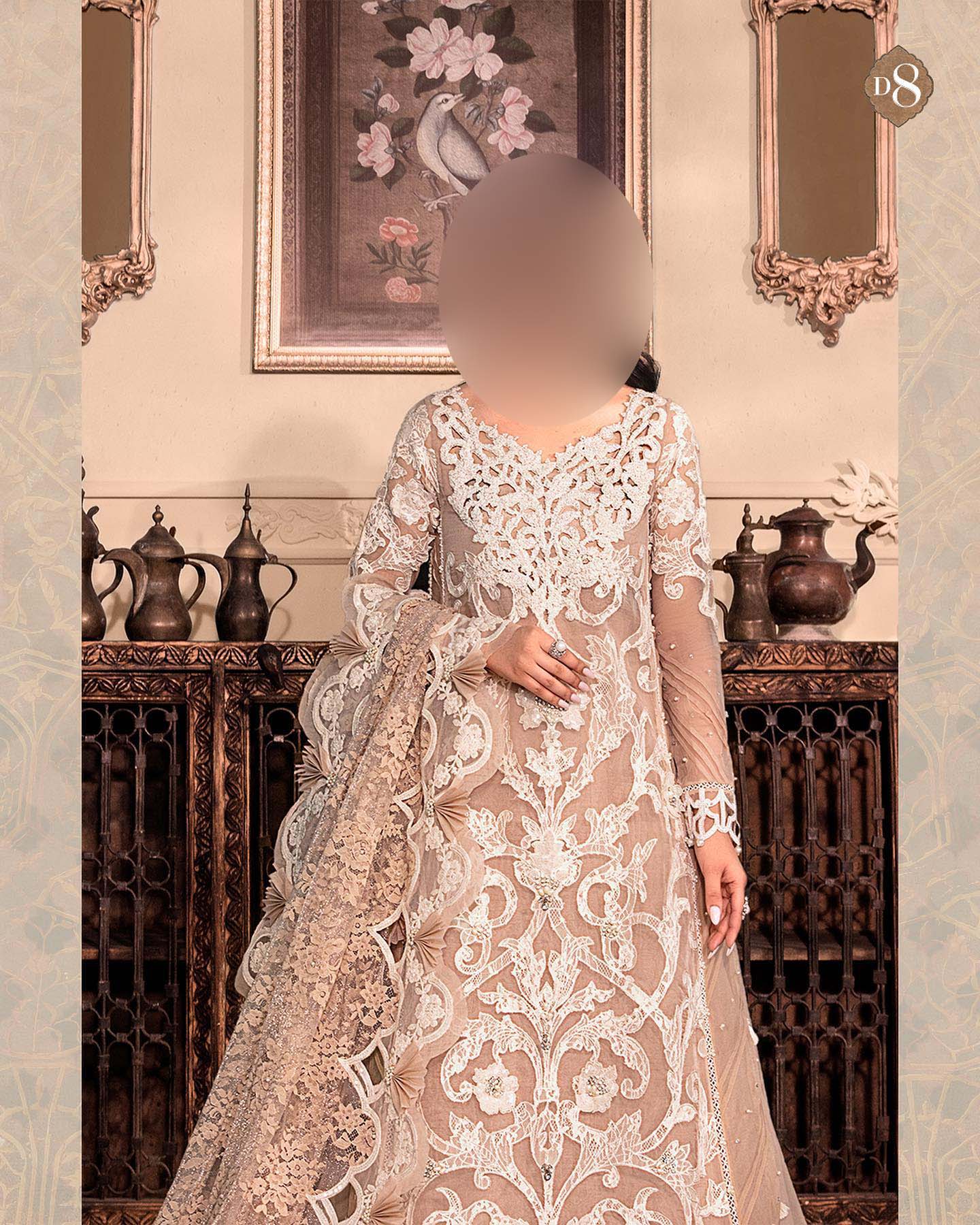 Maria B Organza Heavy Embroidered 3-Piece Suite Unstitched UP171