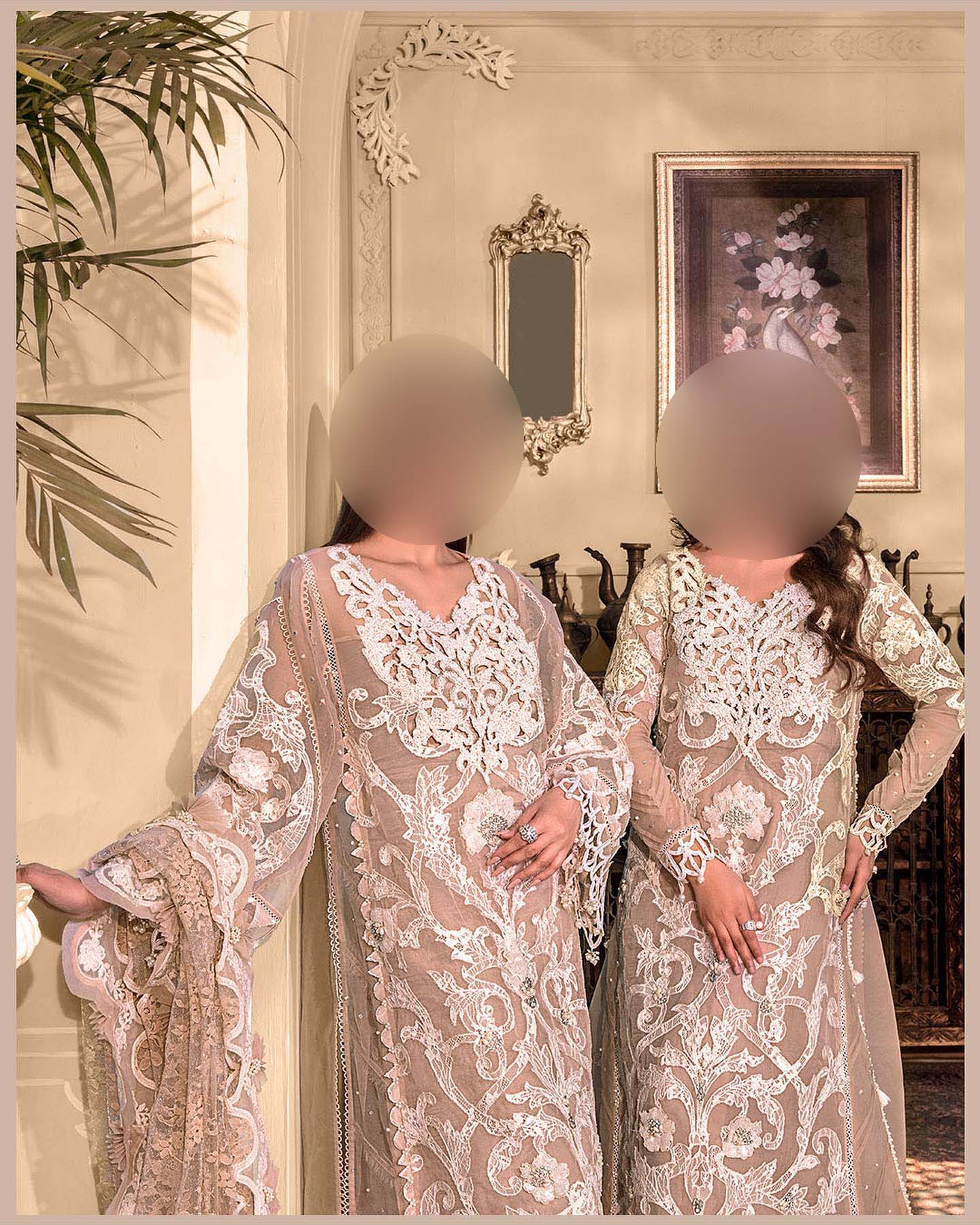 Maria B Organza Heavy Embroidered 3-Piece Suite Unstitched UP171