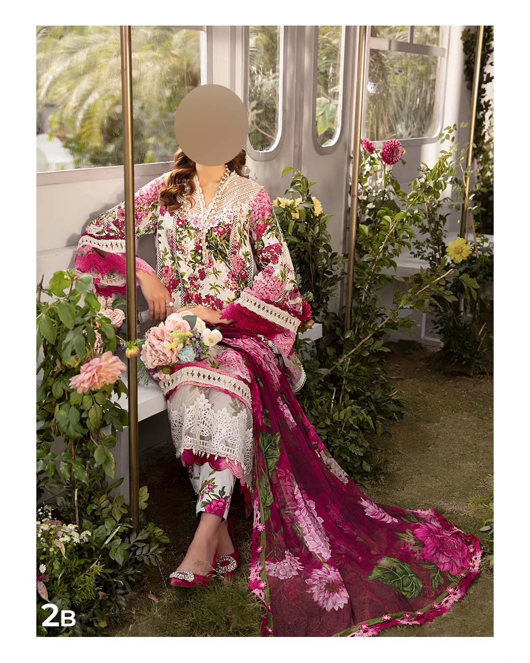 Maria B Digital Printed Lawn 3-Piece with Chiffon Dupatta Unstitched UP313
