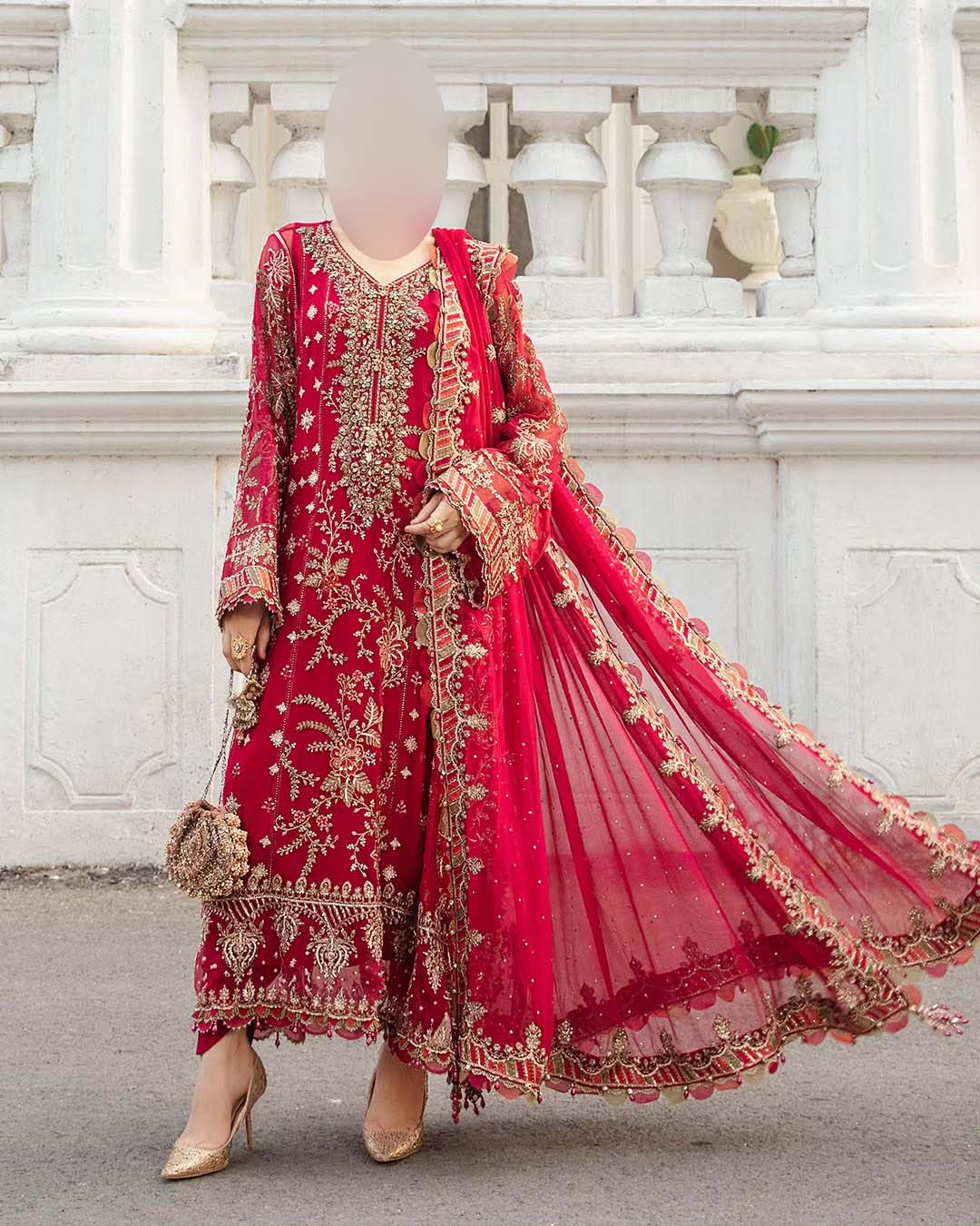Maria B Luxury Semi Pure Chiffon Heavy Embroidered 3-Piece with Embellished Dupatta Unstitched UP190