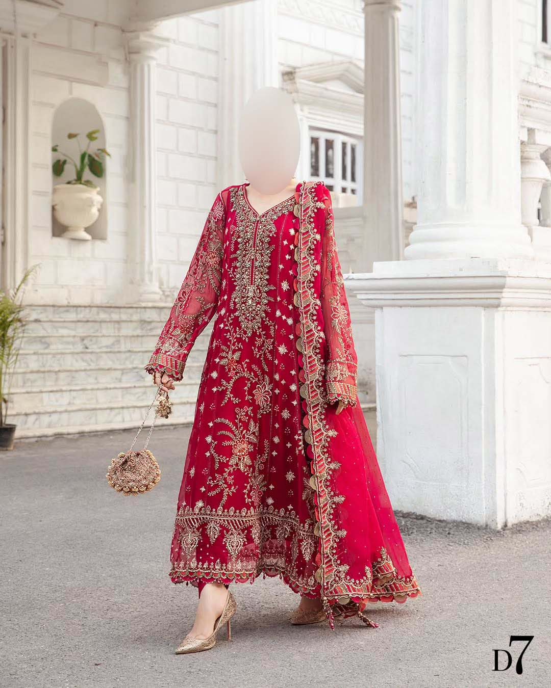 Maria B Luxury Semi Pure Chiffon Heavy Embroidered 3-Piece with Embellished Dupatta Unstitched UP190