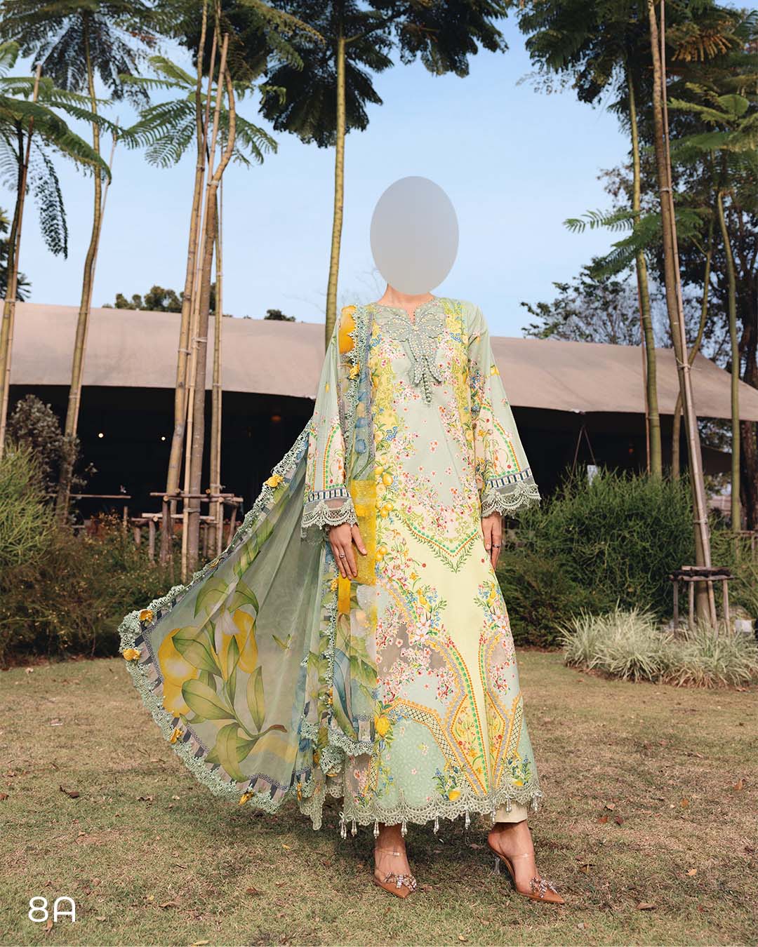 Maria B Printed Lawn 3-Piece with Chiffon Dupatta Unstitched 2IM44
