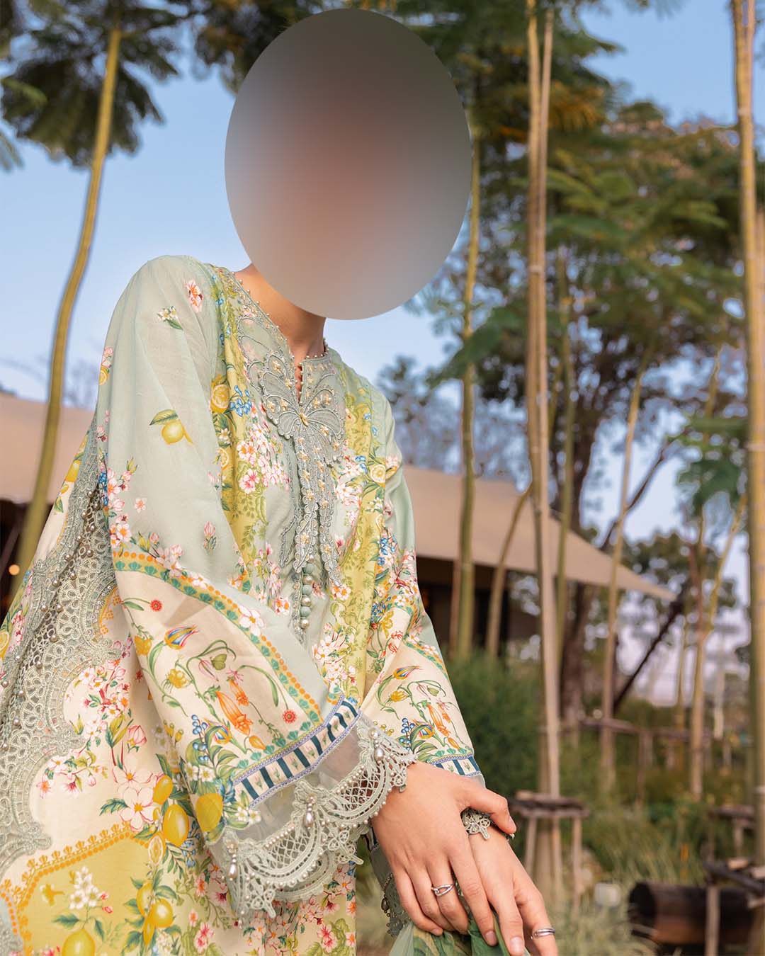 Maria B Printed Lawn 3-Piece with Chiffon Dupatta Unstitched 2IM44