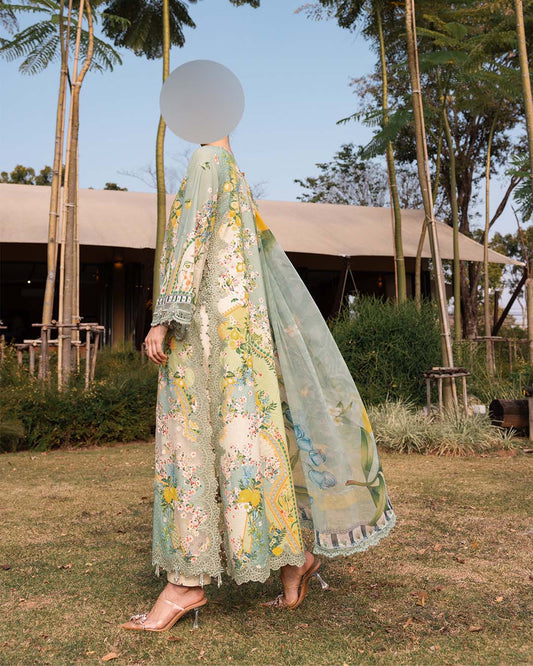 Maria B Printed Lawn 3-Piece with Chiffon Dupatta Unstitched 2IM44