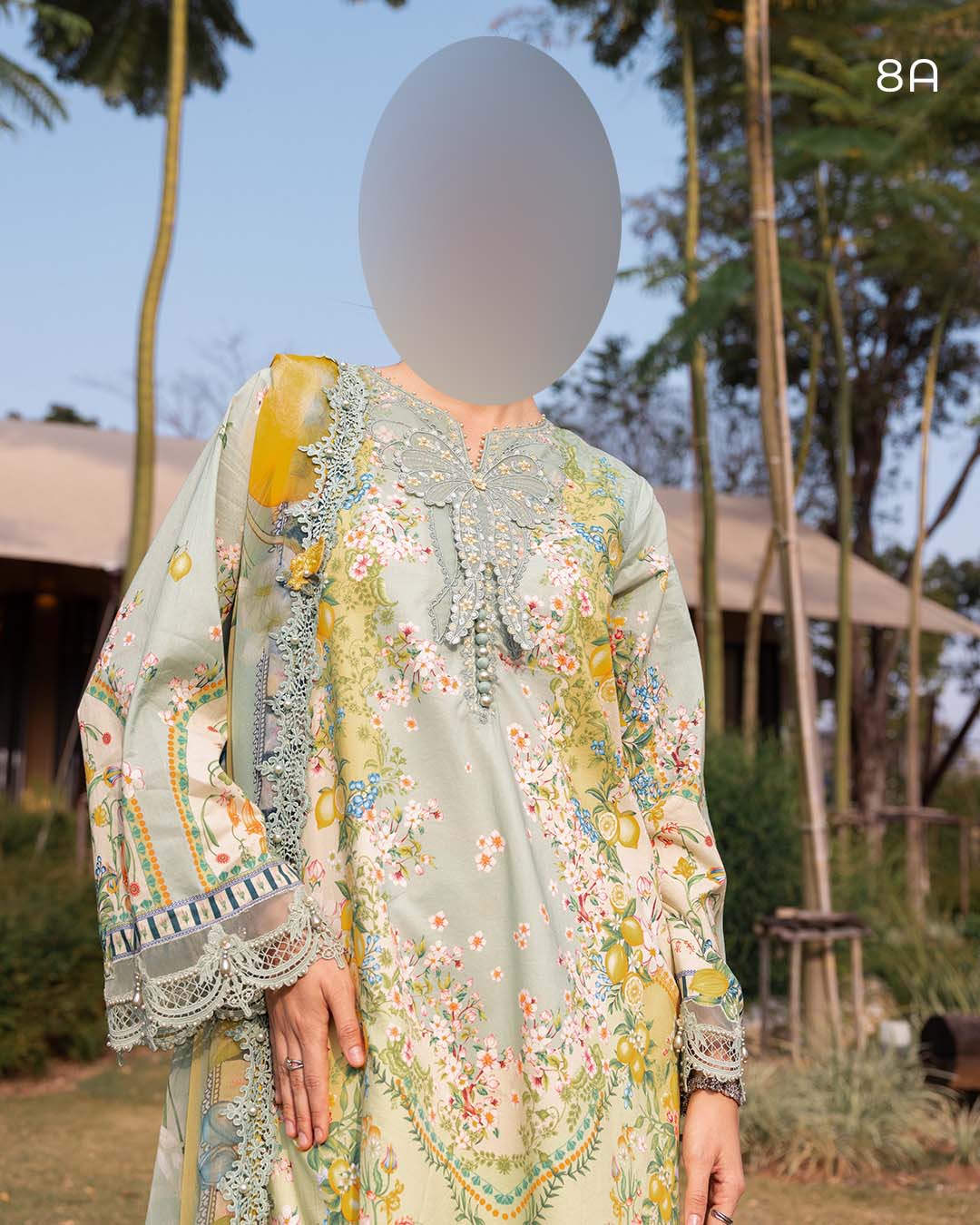 Maria B Printed Lawn 3-Piece with Chiffon Dupatta Unstitched 2IM44