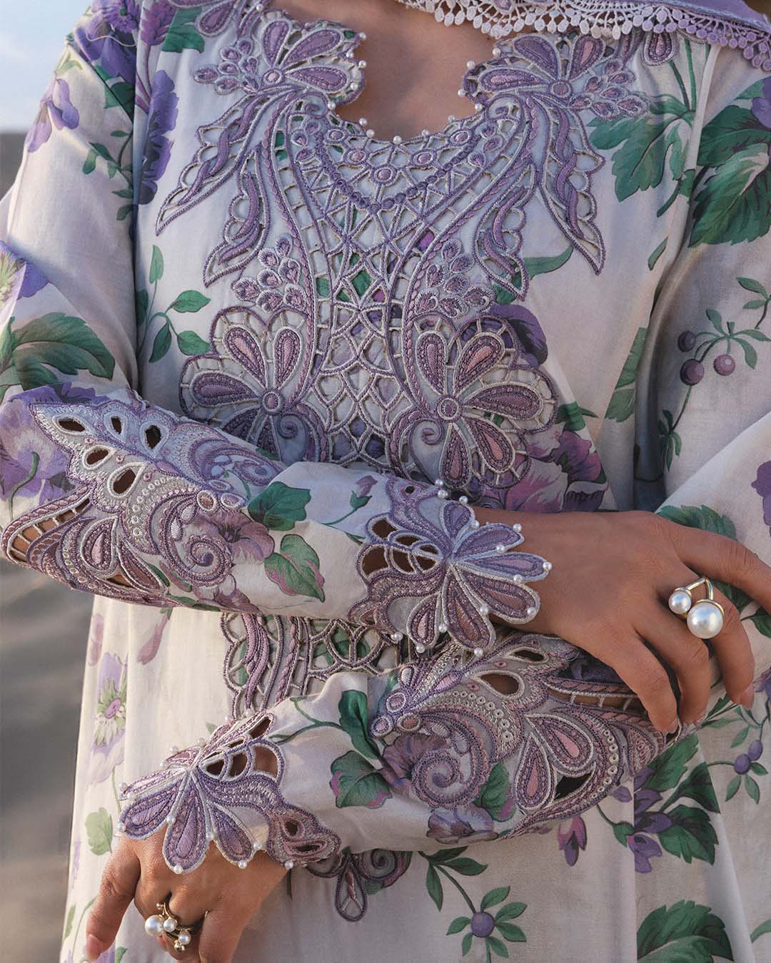 Nureh Digital Printed Lawn 3-Piece with Chiffon Dupatta Unstitched PD100