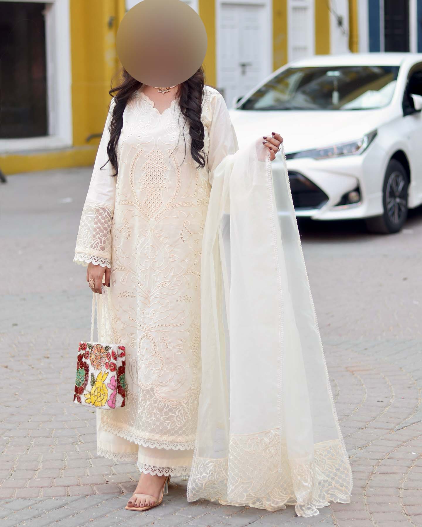 Premium Lawn Full Embroidered 3-Piece with Khadi Net Dupatta Unstitched NF14