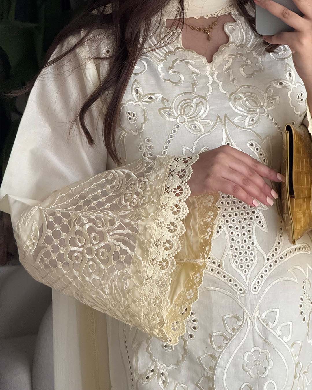 Premium Lawn Full Embroidered 3-Piece with Khadi Net Dupatta Unstitched NF14