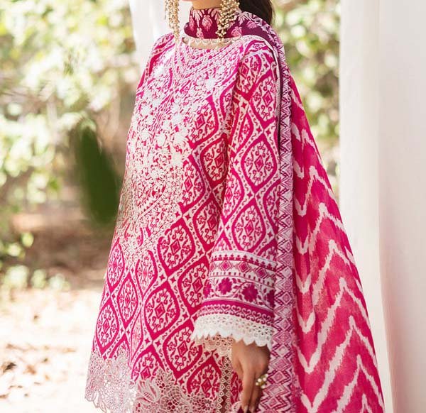 Zainab Chottani Embroidered Lawn Suit Unstitched 3 Piece - Image 6