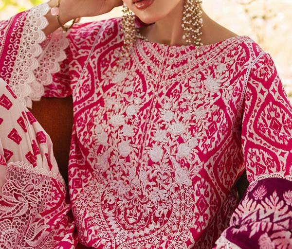 Zainab Chottani Embroidered Lawn Suit Unstitched 3 Piece - Image 7