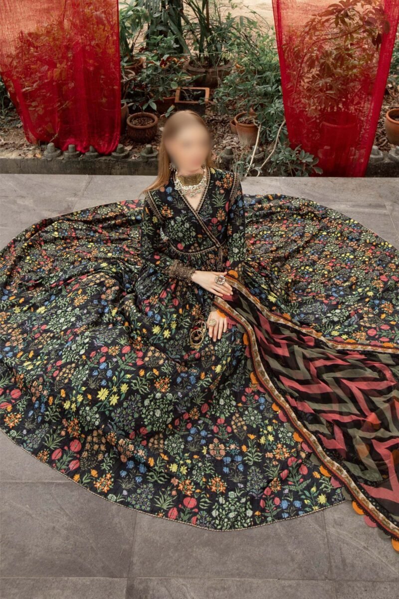M.Prints Unstitched Embroidered Fancy Lawn 3-Piece with Chiffon Dupatta - MPT758 - Image 4