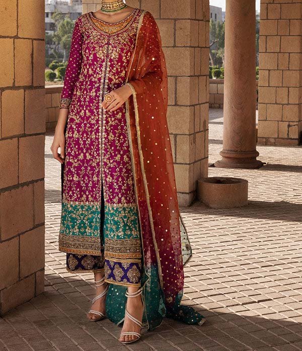 Zainab Chottani Wedding Edition Luxury Chiffon Embroidered 3 Piece Unstitched 130416 - Image 2