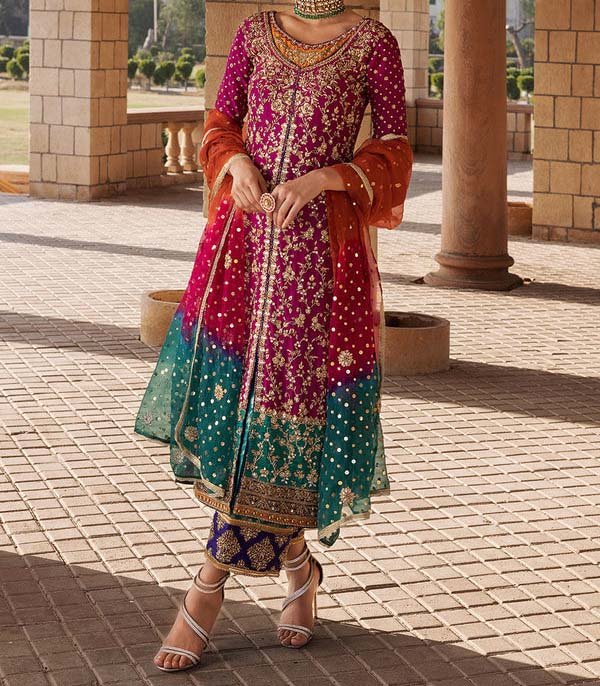 Zainab Chottani Wedding Edition Luxury Chiffon Embroidered 3 Piece Unstitched 130416 - Image 5