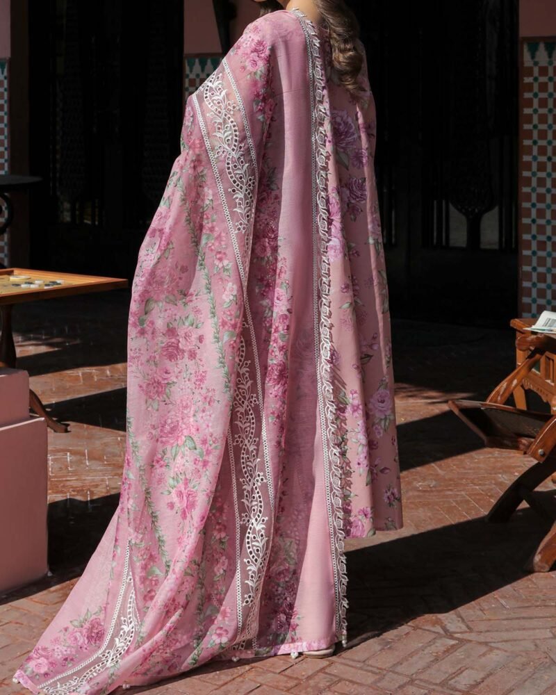 Baroque Embroidered Lawn 3 Piece Unstitched Suit - Image 4