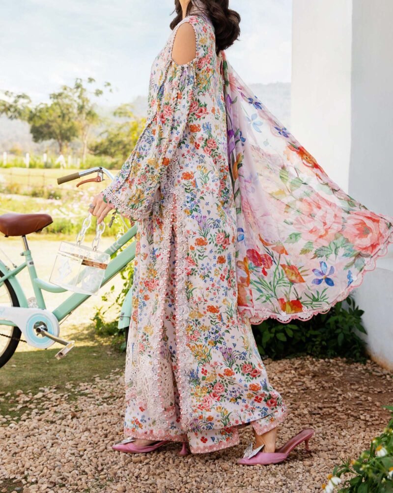 Maria B - 3 Piece Unstitched Printed Lawn Suit - MPT-2507-A - Image 2