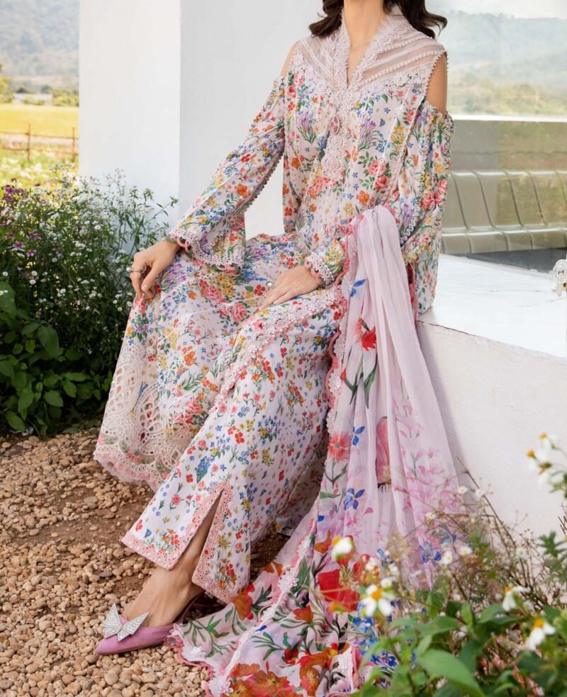 Maria B - 3 Piece Unstitched Printed Lawn Suit - MPT-2507-A - Image 3