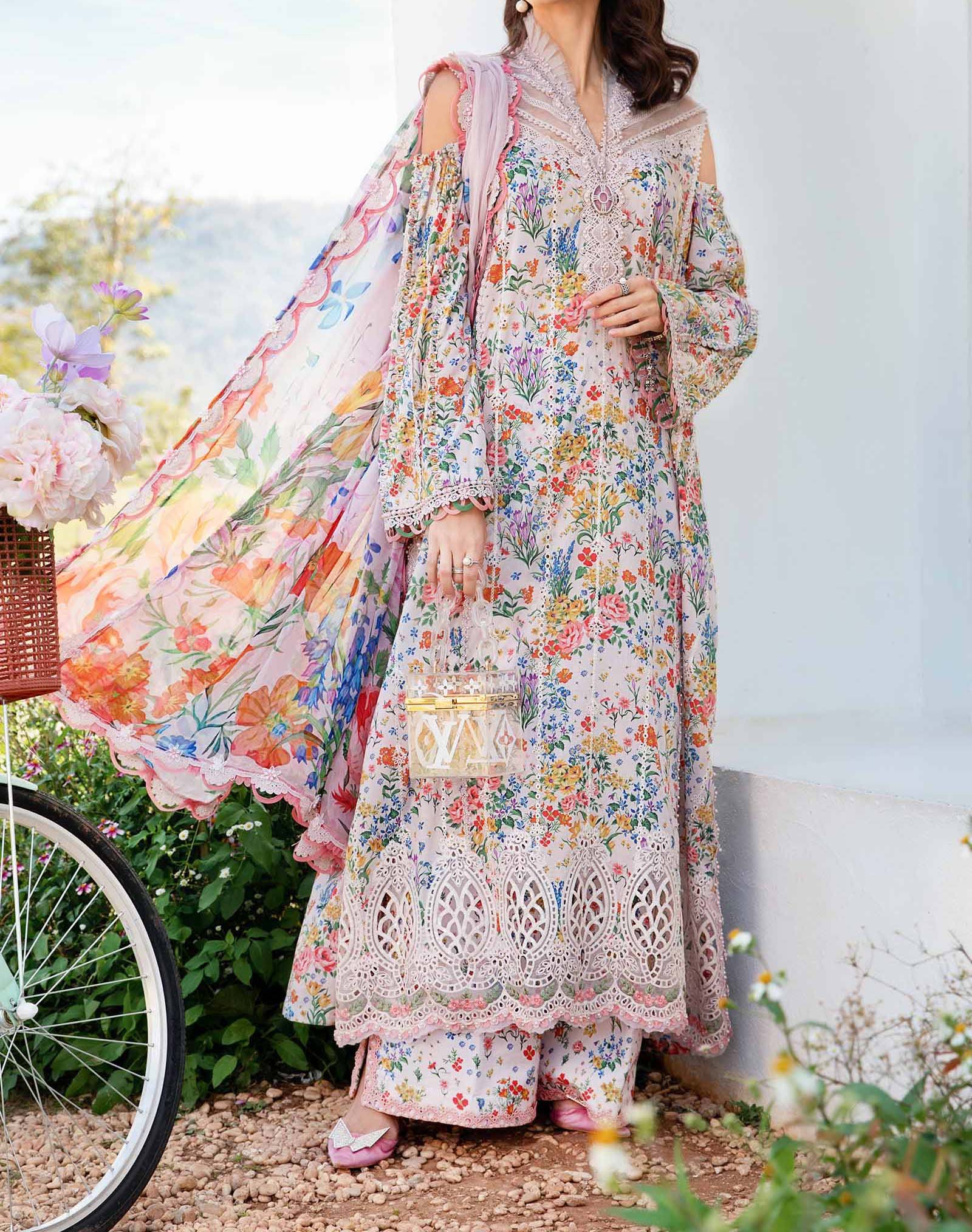 Maria B - 3 Piece Unstitched Printed Lawn Suit - MPT-2507-A - Image 5