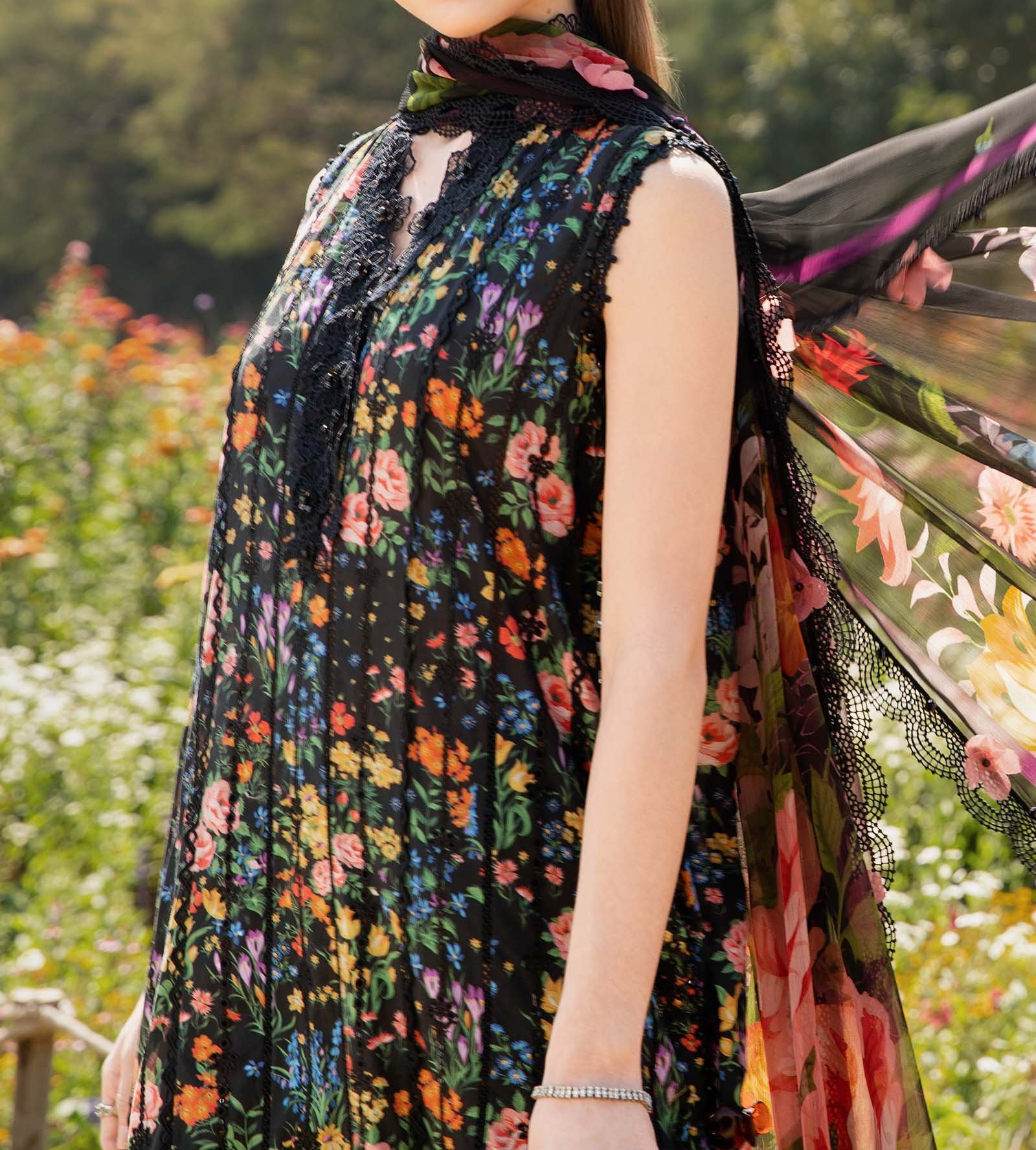Maria B - 3 Piece Unstitched Printed Lawn Suit - MPT-2507-B - Image 2