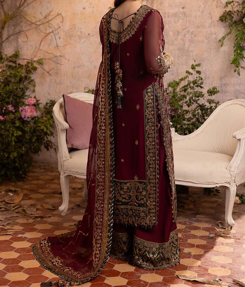 Asim Jofa EMBROIDERED CHIFFON 3 PCS Fancy Suite -  AJNB09 - Image 6