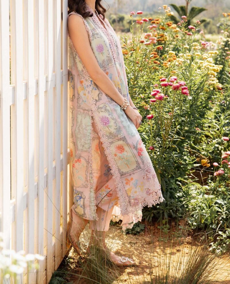 Maria B 2025 M Print Embroidered & Printed Lawn 3 Piece Unstitched - Image 5