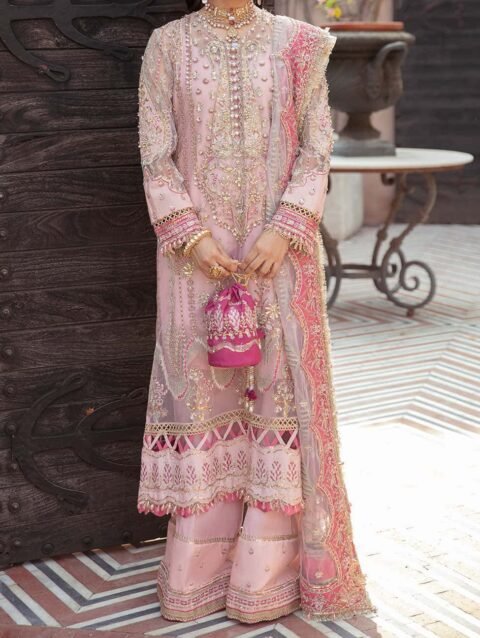Afrozeh Embroidered Organza Suit Unstitched 3 Piece -AZ34135