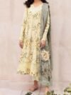 Iznik Embroidered Lawn 3 Piece Unstitched Suit YELLOW-IL-DL-09