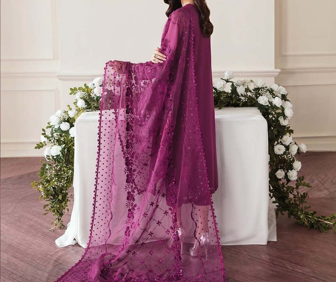 Baroque Exclusive Formal Embroidered Chiffon Unstitched 3Pc BQ6843
