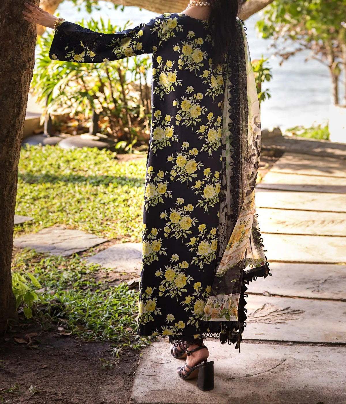 ELAF Embroidered Lawn Unstitched 3Pc Suit - Image 2