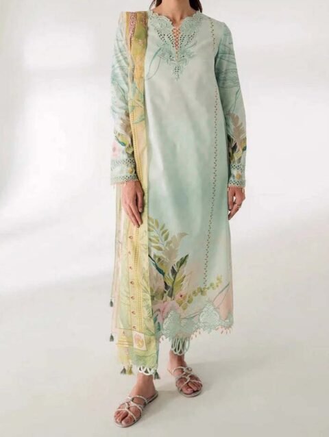 Qalamkar Embroidered Lawn 3 PC Suite