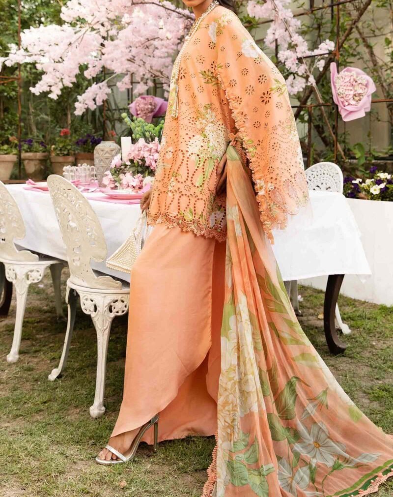 Maria B 3 Piece Unstitched Embroidered Lawn Suit - Image 5