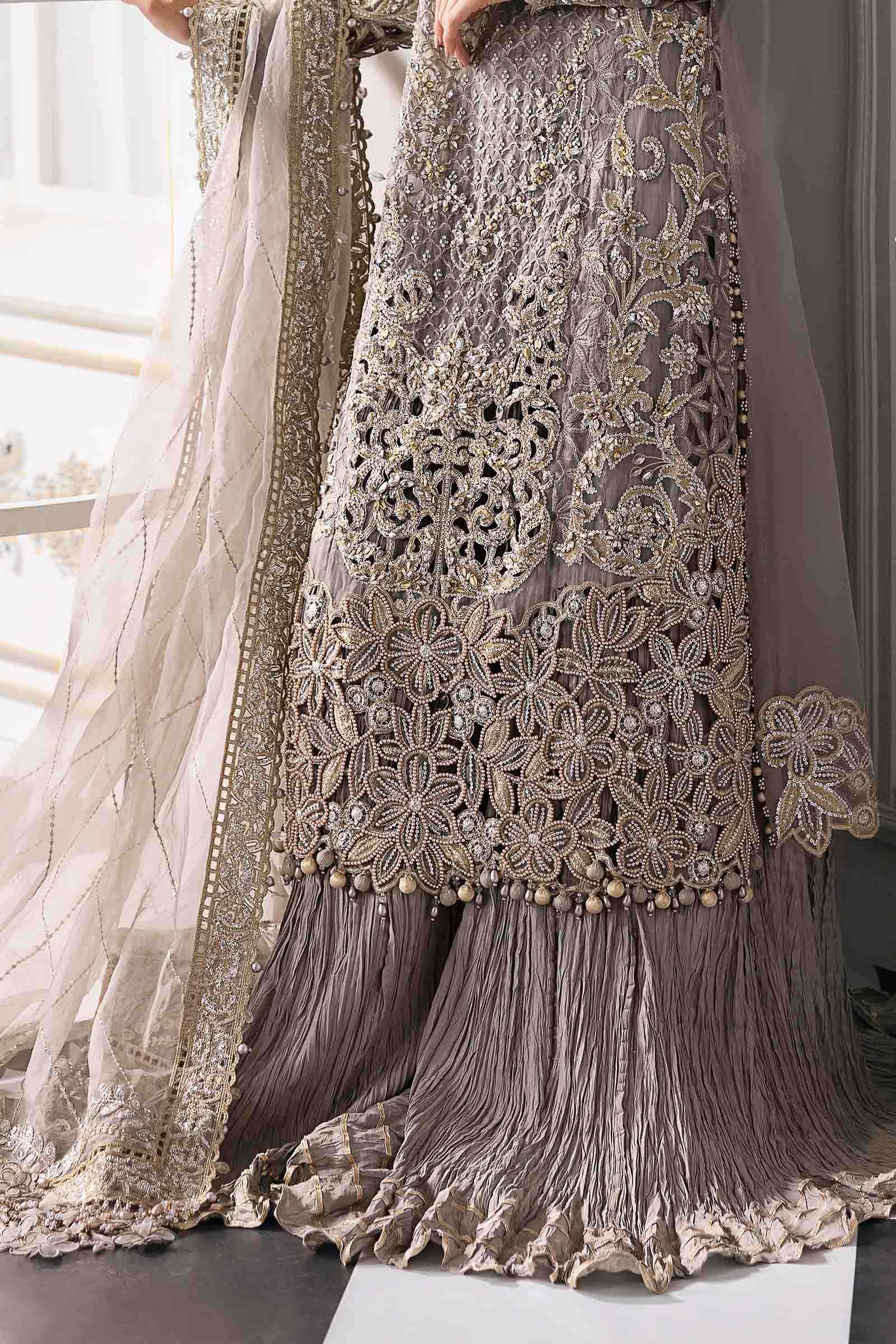 Maria B 3 Piece Unstitched Embroidered Organza Suit  BD-3006 - Image 7