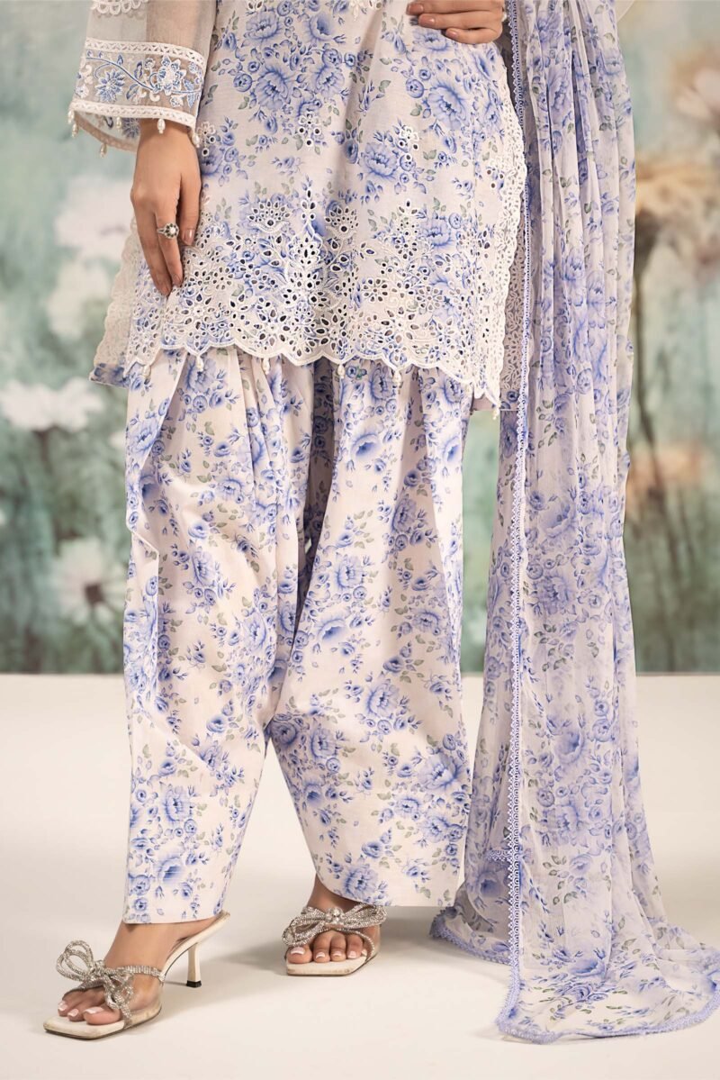 MARIA B -3 Piece Unstitched Embroidered Lawn Suit - Image 8